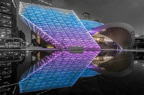 夜景下的深圳市当代艺术与城市规划馆|摄影|环境/建筑摄影|云时影像 - 原创作品 - 站酷 (ZCOOL)