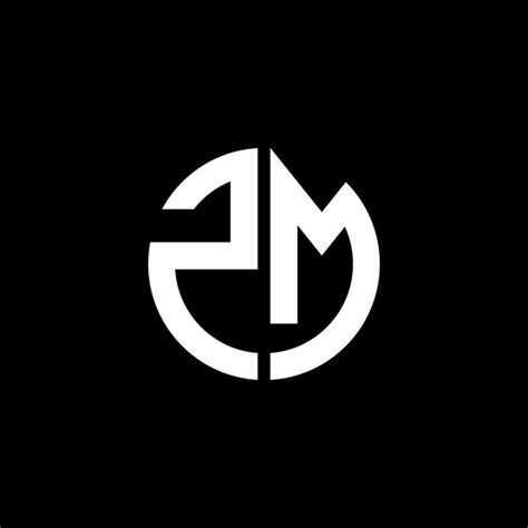 ZM monogram logo circle ribbon style design template 3747034 Vector Art ...