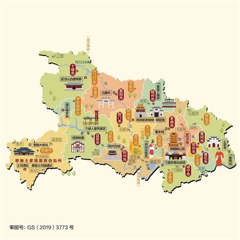 湖北省行政区域图_湖北地图库