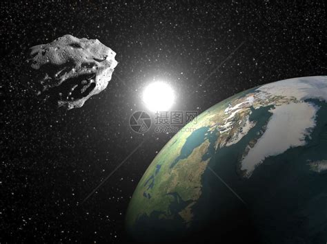 远征未来带家具的一颗小行星进入接近地球行星的宇宙其背景为太阳由美国航天局在靠近地球的小行星提供这一图像元素3D转化成图片素材-正版创意图片 ...
