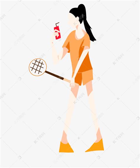 甜美女生打羽毛球头像动漫