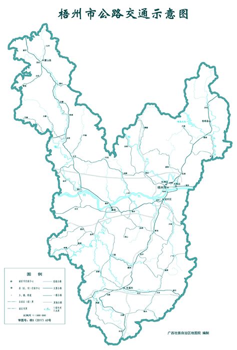 梧州市标准地图（公路版）_梧州地图库_地图窝