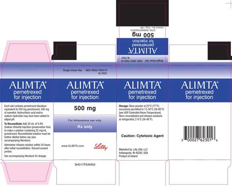 Alimta - FDA prescribing information, side effects and uses