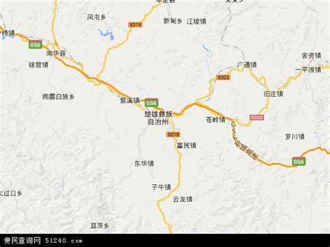 楚雄市15个乡镇地图,云南楚雄9县,楚雄版_大山谷图库