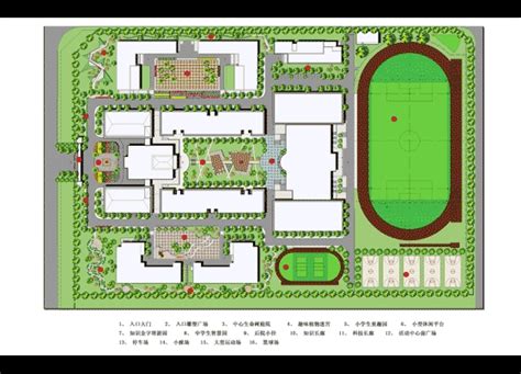 学校景观总体规划平面图