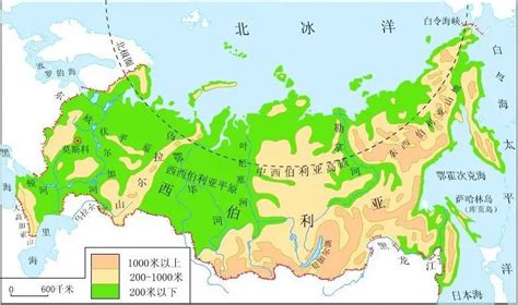 西西伯利亚平原在亚洲地图的哪一部位