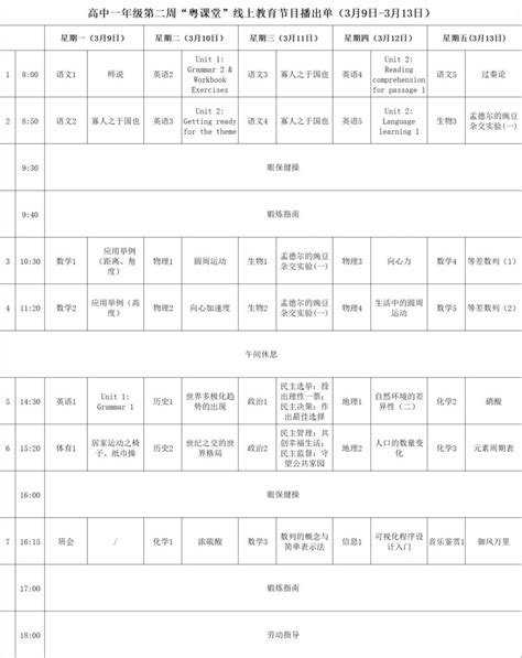 2019-2020学年第二学期教学实施周计划表（第9-10周，网课） - 浙江工商大学人民武装学院