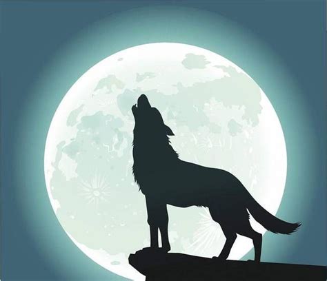 狼与月亮背景图片免费下载-千库网