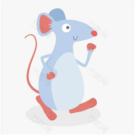 可爱呆萌设计老鼠png元素素材图片下载-万素网