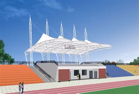 膜结构体育看台张拉膜结构遮阳篷篮球场足球场大跨度遮阳棚安装-阿里巴巴