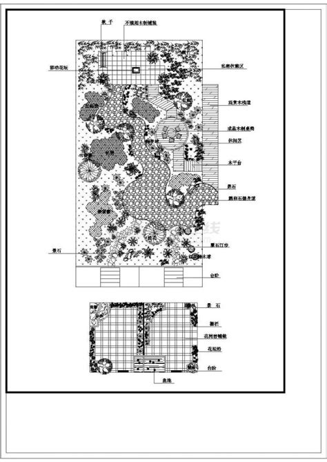 宁波市馨瑞花园校区住宅楼的屋顶景观花园平面设计CAD图纸_花园绿地_土木在线