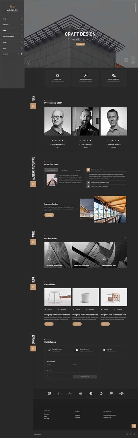 建筑设计网站模板必备，地产开发商网页设计模板-17素材网