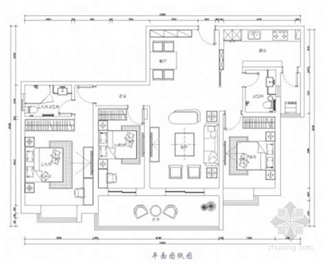 [云南]双城核心区舒适新古典风格三居室室内软装设计方案-室内方案文本-筑龙室内设计论坛