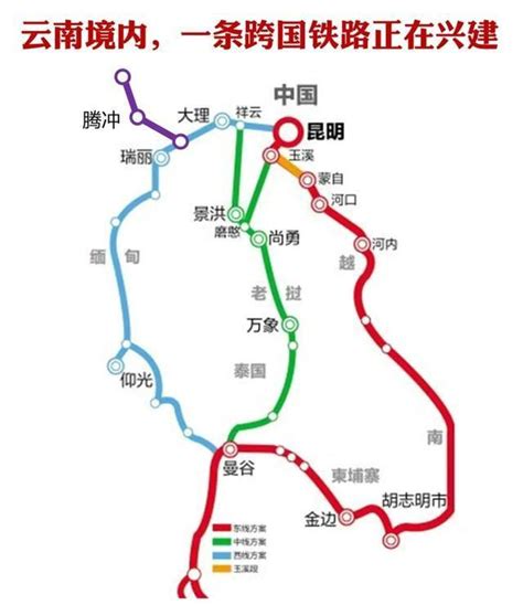 泛亚铁路规划图图片