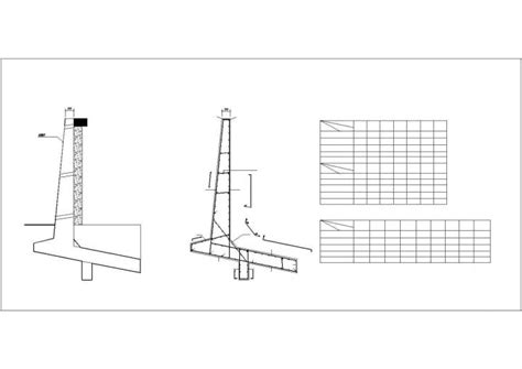 悬臂、扶壁式挡土墙设计详图（CAD、5张）-混凝土节点详图-筑龙结构设计论坛