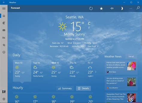 Windows 10的MSN Weather应用已更新，并进行了新改进-云东方