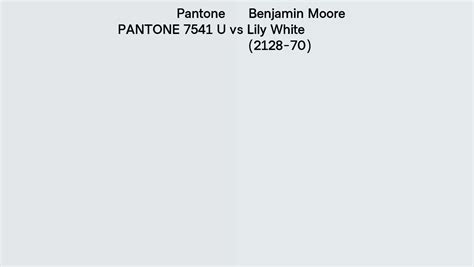 Pantone 7541 U vs Benjamin Moore Lily White (2128-70) side by side ...