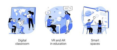 Vr and ar in education abstract concept Royalty Free Vector