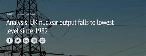 2021年英国核电产出降至1982年以来的最低水平