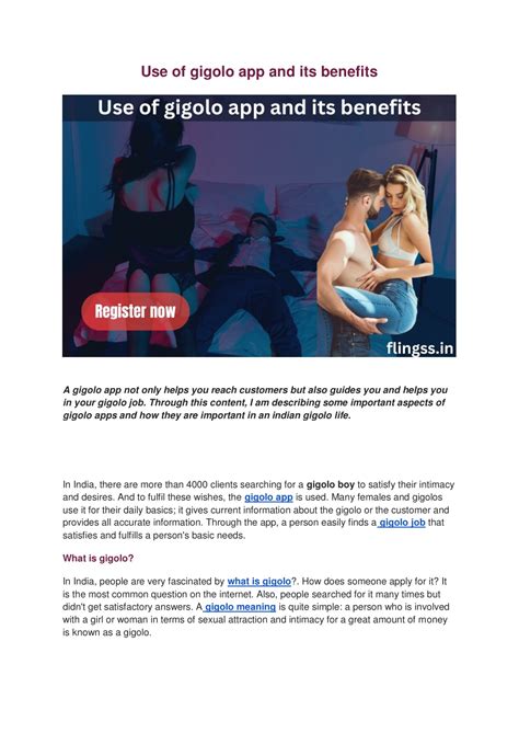 PPT - Use of gigolo app and its benefits PowerPoint Presentation, free ...