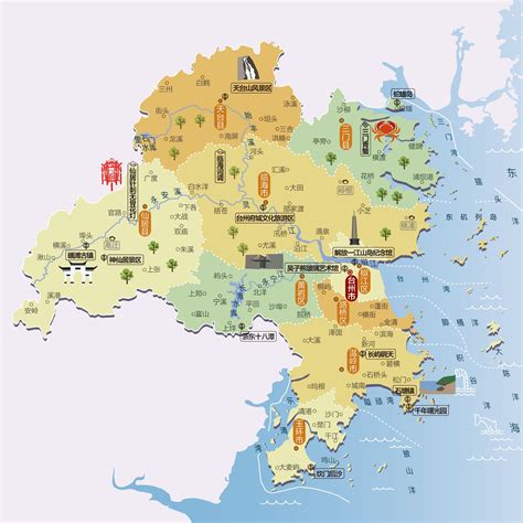 台州市地图图片