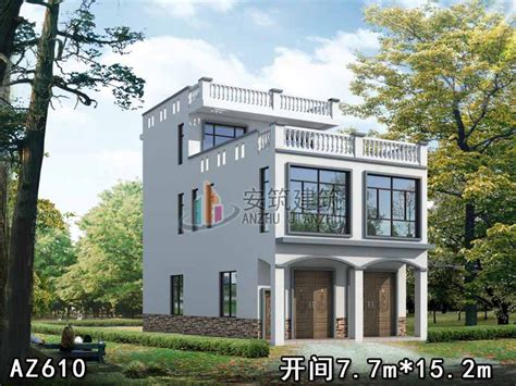 三层实用新款农村自建房设计图11x12米 - 轩鼎房屋图纸