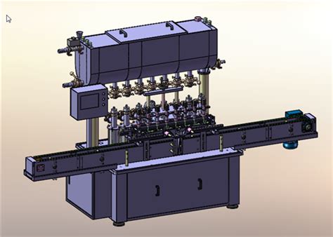 八头活塞式液体灌装机3D模型下载_三维模型_STEP模型 - 制造云 | 产品模型