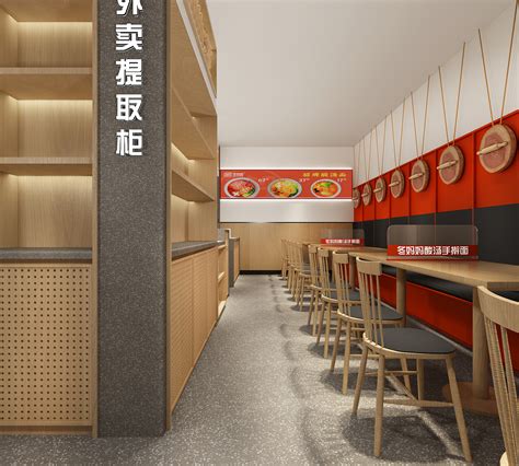 深圳餐厅门店设计｜米粉店设计|空间|其他空间|餐谋女孩 - 原创作品 - 站酷 (ZCOOL)