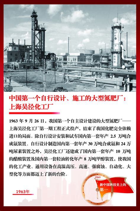 中国第一个自行设计、施工的大型氮肥厂：上海吴泾化工厂
