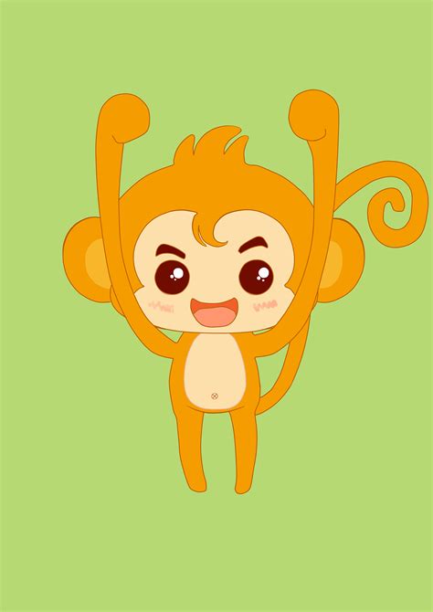 插画卡通形象-猴子|插画|插画习作|再遇见 - 原创作品 - 站酷 (ZCOOL)