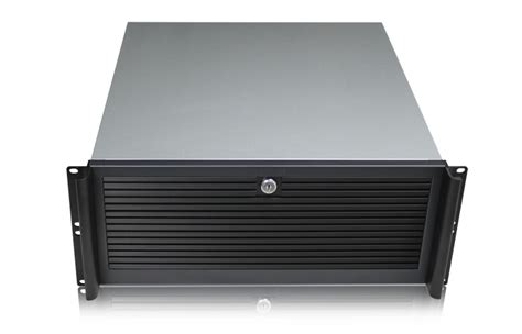 4u铝合金面板 黑白双色4U工控服务器机箱带8.9寸液晶屏带键盘一体机视频图形工控机箱