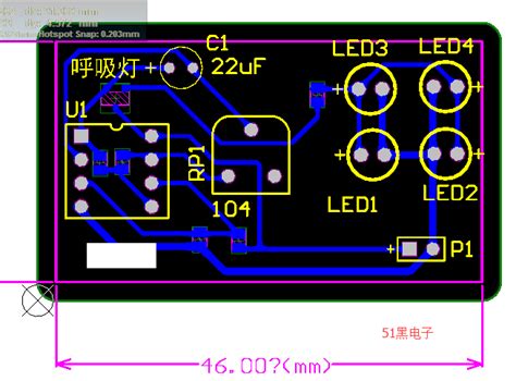 LM358呼吸灯电路原理图和PCB文件 - 模拟数字电子技术
