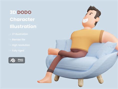 高质量三维渲染卡通人物插画素材 DODO 3D Illustration