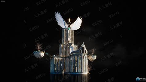 KitBash3D神圣天堂极乐世界天使之城建筑景观完整细节3D模型合集-CG素材岛