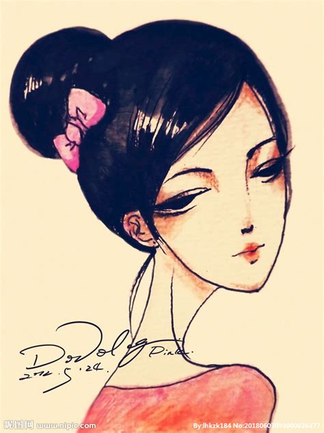 花季女生头像手绘温柔