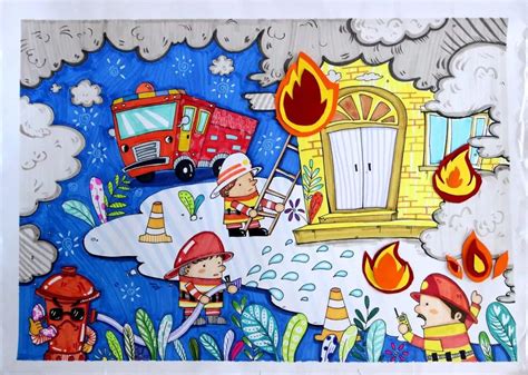 第二届省儿童消防绘画作文书法大赛征稿啦_大豫网_腾讯网