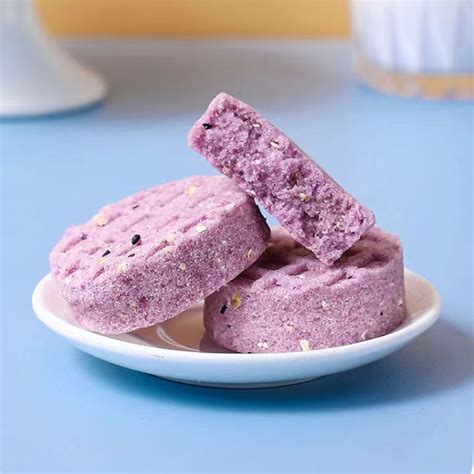 燕麦紫薯茯苓糕点心饼传统手工健康粗粮早餐松软可口网红解馋零食