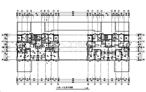 阜阳市某2层徽派风格商业楼建筑设计CAD图纸_土木在线
