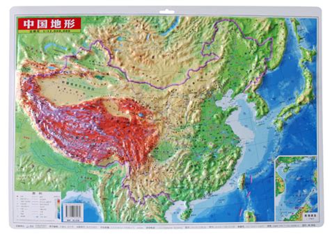 中国立体地形地图,三维地形地图素材,中国地形区地图_大山谷图库