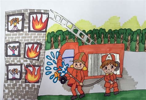中小学生消防安全绘画作品评选_泛区