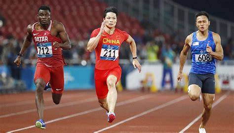 亚运会百米决赛上演 中国飞人苏炳添夺冠|界面新闻 · 体育