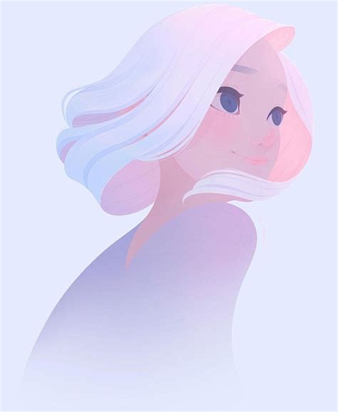 甜美女生扁平画像头像