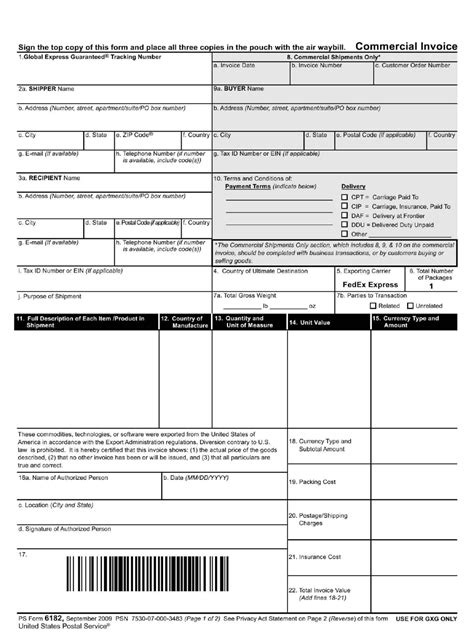 PS Form 6182 - Fill Out, Sign Online and Download Printable PDF ...