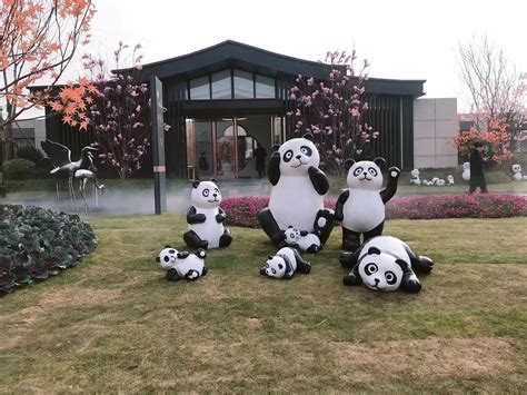 玻璃钢熊猫模型出租熊猫艺术展熊猫雕塑批量租赁出售|工业/产品 ...