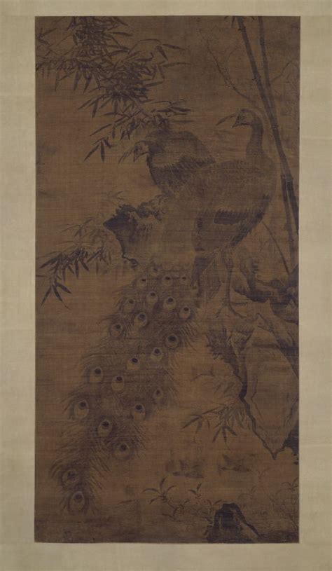 林良孔雀图轴 - 故宫博物院