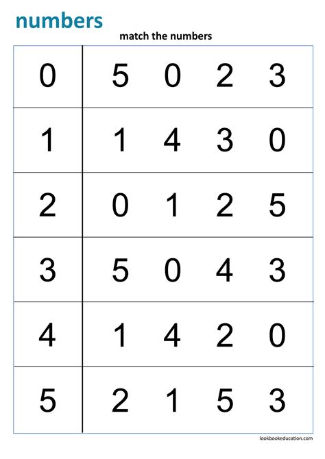Matching Numbers 11-20 Worksheet