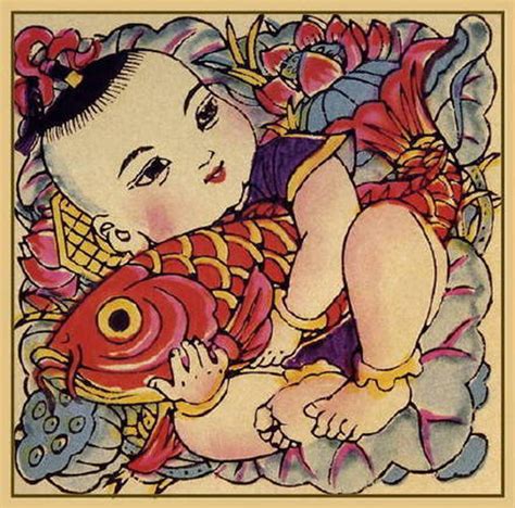 中国传统民间精美年画图片_年画_中国古风图片素材大全_古风家