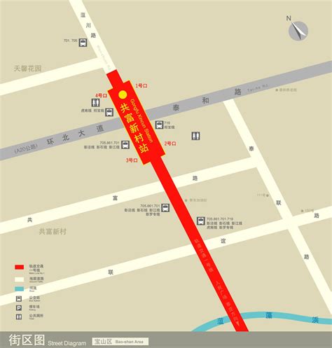 共富新村站出口以及周边交通 - 上海公交网