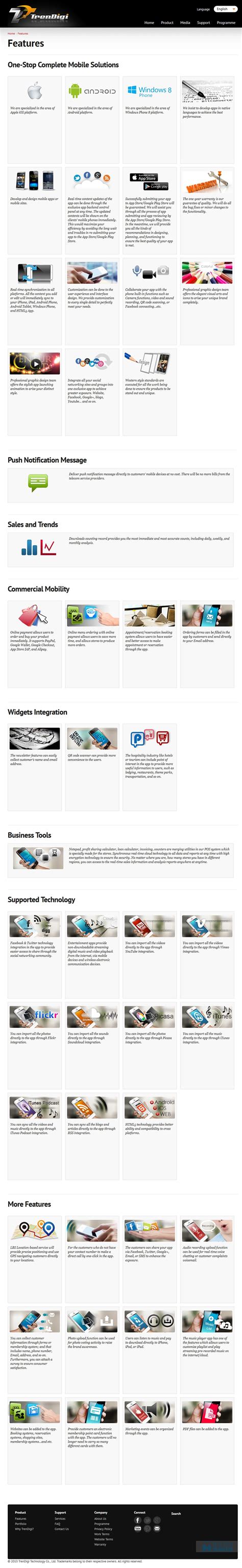 TrenDigi Technology英文网页设计案例,设计网站英文案例,网站设计英文案例-海淘科技