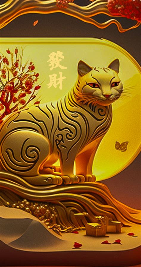 发财富贵猫图片